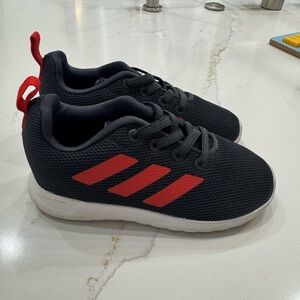 Adidas Kids Black and Red Sneakers